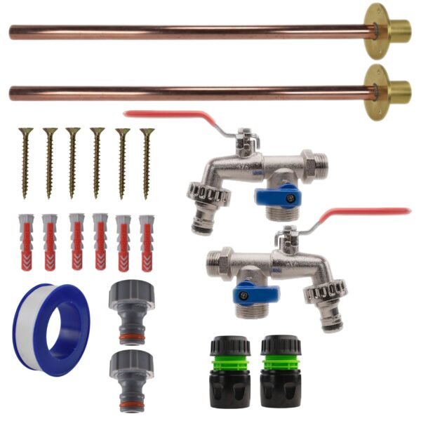 Double lever tap basic connection kit x2 – home diy accessory uk new arrivals free shipping 13