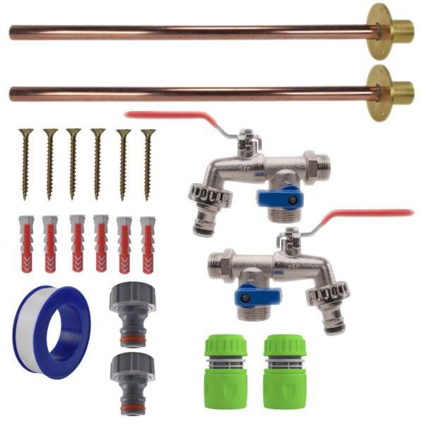 Double lever tap basic connection kit x2 – home diy accessory uk new arrivals free shipping 7