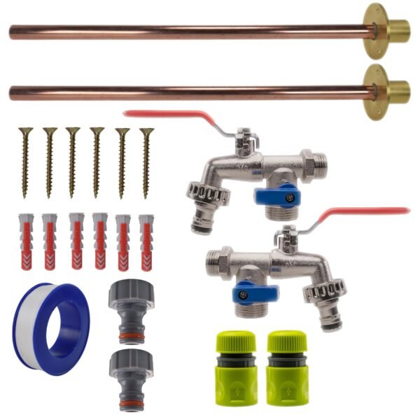 Double lever tap basic connection kit x2 – home diy accessory uk new arrivals free shipping 5