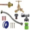 Brass Barbed Bib Tap FULL Connection Kit
