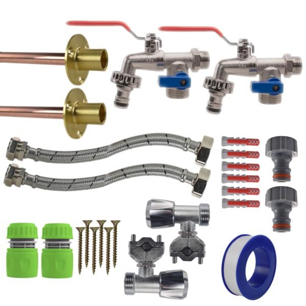 Double Lever Tap FULL Connection Kit x2