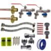 Double Lever Tap FULL Connection Kit x2