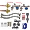 Double Lever Tap FULL Connection Kit x2