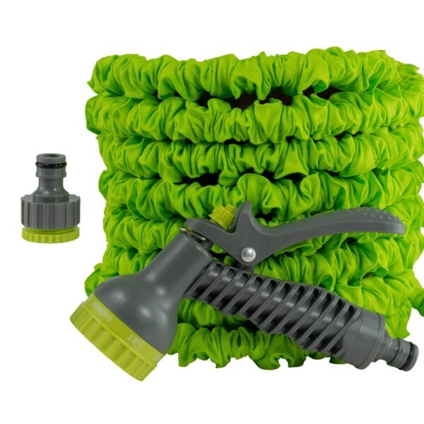 Expanding trick hose 15m – 45m lime – lightweight expandable no-kink garden hose uk garden hose pipe free shipping 9