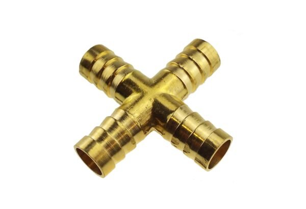 Brass cross joiner 6mm – heavy duty pipe & hose fitting uk brass connectors free shipping 4