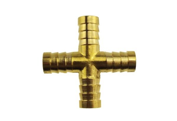 Brass cross joiner 6mm – heavy duty pipe & hose fitting uk brass connectors free shipping 6