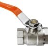 Brass nickel-plated lever valve 1″ bspf – water flow control valve uk brass connectors free shipping 1