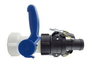 IBC 2” S60X6 Valve with IBC S60X6 – 1.5” Camlock Fitting and