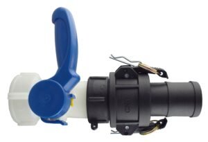IBC 2” S60X6 Valve with IBC S60X6 - 2” Camlock Fitting and