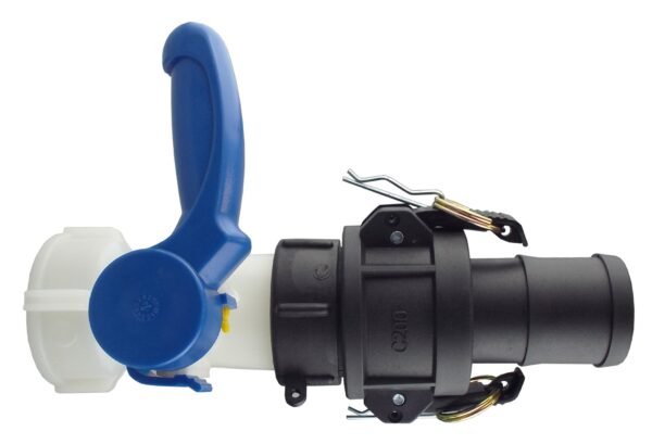 IBC 2” S60X6 Valve with IBC S60X6 - 2” Camlock Fitting and