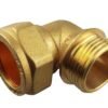 Brass compression elbow 15mm – 1/2″ bspm – solid brass compression fitting uk brass connectors free shipping