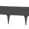 Lawn edging, plastic palisade rattan effect, 2. 4m, deep grey – plastic lawn edging border uk roll borders free shipping 1