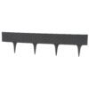 Lawn edging, plastic palisade rattan effect, 2. 4m, deep grey – plastic lawn edging border uk roll borders free shipping 2