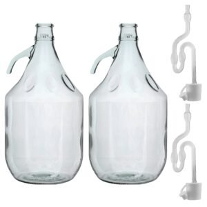 Glass Demijohn 5L 2 Pack Plain With Airlock & Bung Home & Garden Free Shipping