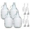 Glass Demijohn 5L 4 Pack Plain With Airlock & Bung Home & Garden Free Shipping 13