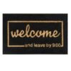 Doormat 60cm x 40cm – ‘welcome and leave by 9:00’ – outdoor indoor entrance door mat uk doormats free shipping 1
