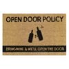 Doormat 60cm x 40cm – ‘open door policy bring wine & we’ll – outdoor indoor entrance door mat uk doormats free shipping 11