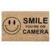 Doormat 60cm x 40cm – ‘smile you’re on camera’ – outdoor indoor entrance door mat uk doormats free shipping 11