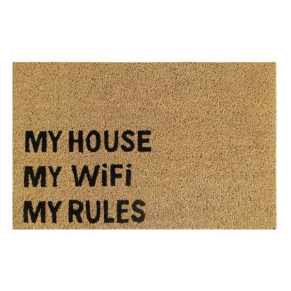 Doormat 60cm x 40cm - 'My House My WiFi My Rules'