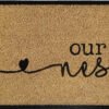 Doormat 60cm x 40cm – ‘our nest’ – outdoor indoor entrance door mat uk doormats free shipping 15