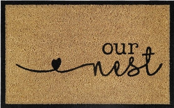Doormat 60cm x 40cm – ‘our nest’ – outdoor indoor entrance door mat uk doormats free shipping 9
