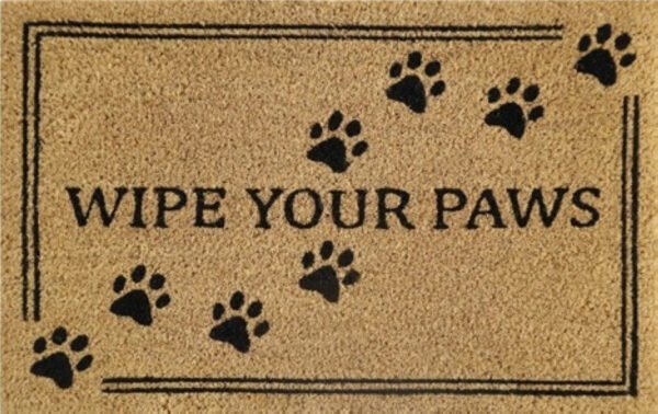 Doormat 60cm x 40cm – ‘wipe your paws’ – outdoor indoor entrance door mat uk doormats free shipping 9
