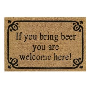 Doormat 60cm x 40cm - 'If You Bring Beer You Are Welcome