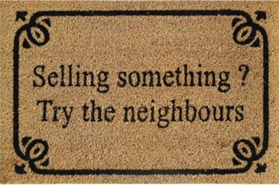 Doormat 60cm x 40cm - 'Selling Something? Try The