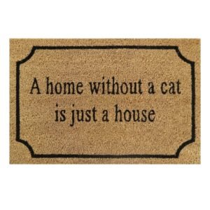 Doormat 60cm x 40cm - 'A Home Without A Cat Is Just A House'