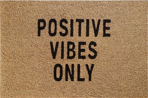 Doormat 60cm x 40cm – ‘positive vibes only’ – outdoor indoor entrance door mat uk doormats free shipping 9