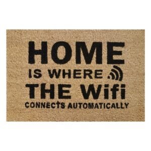 Doormat 60cm x 40cm - 'Home Is Where The WiFi Connects