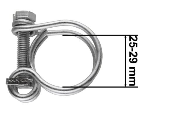 Double wire hose clamp galvanised 25mm-29mm – heavy duty pipe & hose fitting uk hose clips free shipping 21