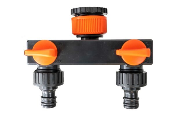 2 way tap splitter pp with valves and snap-on male – heavy duty outdoor garden tap uk garden hose connection set free shipping 7