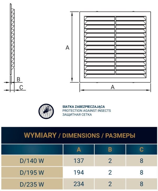 Louvre Vent D/140W 140mm X 140mm with Fly Screen Home & Garden Free Shipping 17