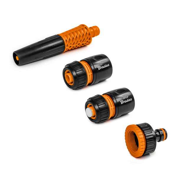 Hose Connectors Set With Nozzle Black/Orange Garden Hose Connection Set Free Shipping 21