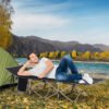 Outsunny portable camping cot – black steel frame bed lifestyle & decor free shipping 25