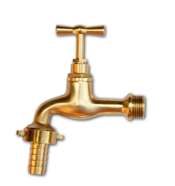 Garden Tap Polished Brass 1/2″ BSPM – 15mm Barb Home & Garden Free Shipping 5