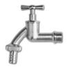 Garden bib tap brass nickle plated 3/4″ bspm inlet plastic – heavy duty outdoor garden tap uk garden taps free shipping