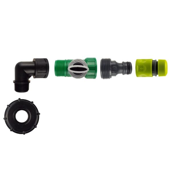 Ibc 2” s60x6 cap with elbow fitting, quick connector, valve – heavy duty pipe & hose fitting uk ibc tanks fittings free shipping 7