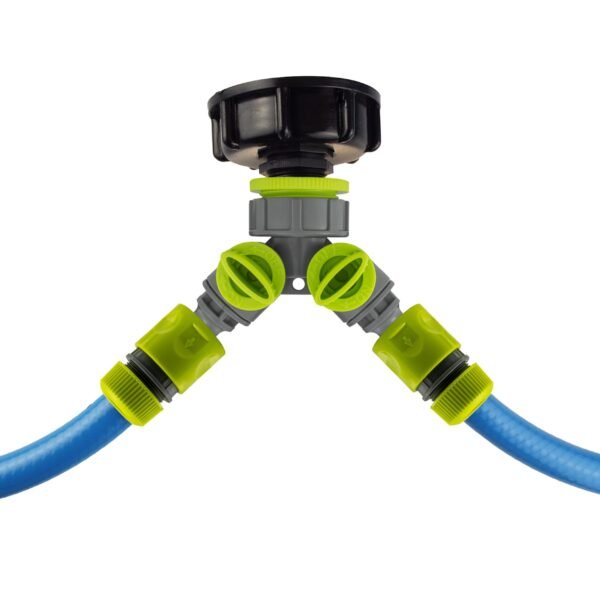 Ibc 2” s60x6 cap with two way valved splitter and hose – heavy duty pipe & hose fitting uk ibc tanks fittings free shipping 5