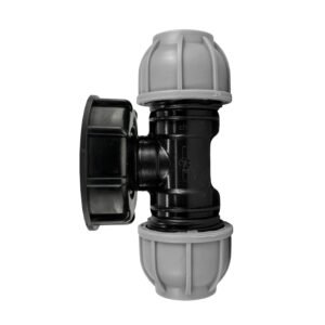 IBC 2” S60X6 Cap with 32mm MDPE Tee – Heavy Duty Pipe & Hose Fitting UK IBC Tanks Fittings Free Shipping
