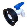 Ibc 2” s60x6 cap with white blue plastic tap – heavy duty pipe & hose fitting uk ibc tanks fittings free shipping 29