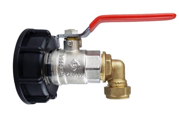 Ibc 2” s60x6 cap with lever valve and brass compression – heavy duty pipe & hose fitting uk ibc tanks fittings free shipping 5