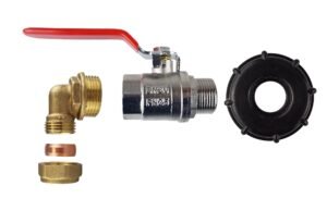 IBC 2” S60X6 Cap with BSPM-F Lever Valve and Brass – Heavy Duty Pipe & Hose Fitting UK