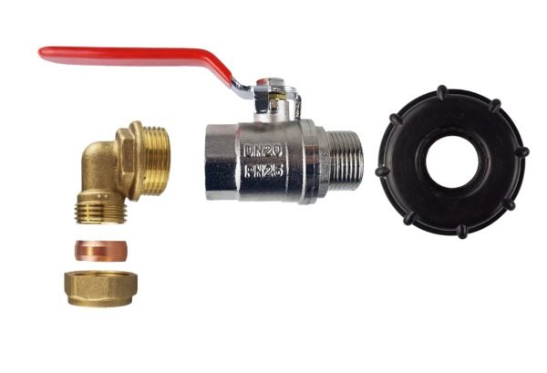 Ibc 2” s60x6 cap with bspm-f lever valve and brass – heavy duty pipe & hose fitting uk