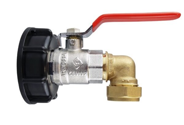 Ibc 2” s60x6 cap with lever valve and brass compression – heavy duty pipe & hose fitting uk ibc tanks fittings free shipping 5