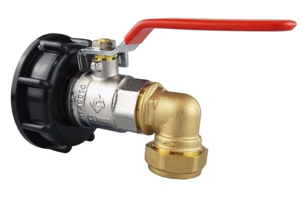 Ibc 2” s60x6 cap with lever valve and brass compression – heavy duty pipe & hose fitting uk ibc tanks fittings free shipping 7