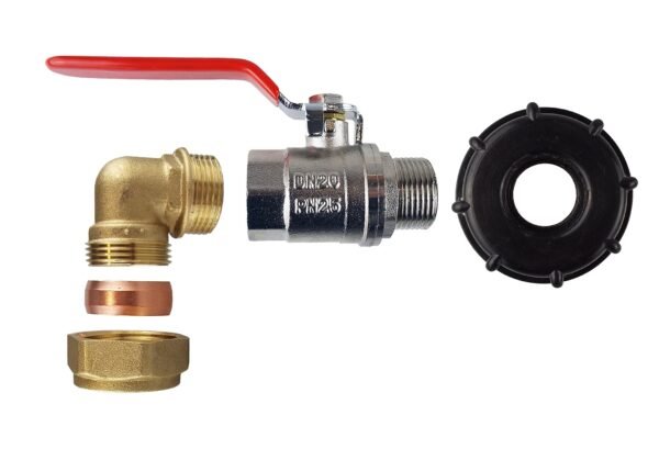 Ibc 2” s60x6 cap with lever valve and brass compression – heavy duty pipe & hose fitting uk ibc tanks fittings free shipping 9