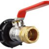 Ibc 2” s60x6 cap with lever valve and brass compression – heavy duty pipe & hose fitting uk ibc tanks fittings free shipping 31