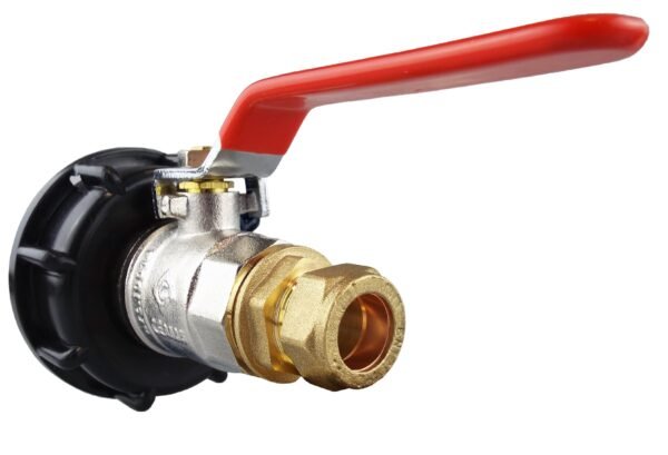 Ibc 2” s60x6 cap with bsp female lever valve and brass – heavy duty pipe & hose fitting uk ibc tanks fittings free shipping 5